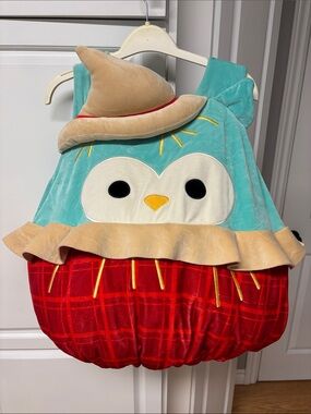 SQUISHMALLOWS Winston the Owl Scarecrow Halloween Plush Costume sz 6+